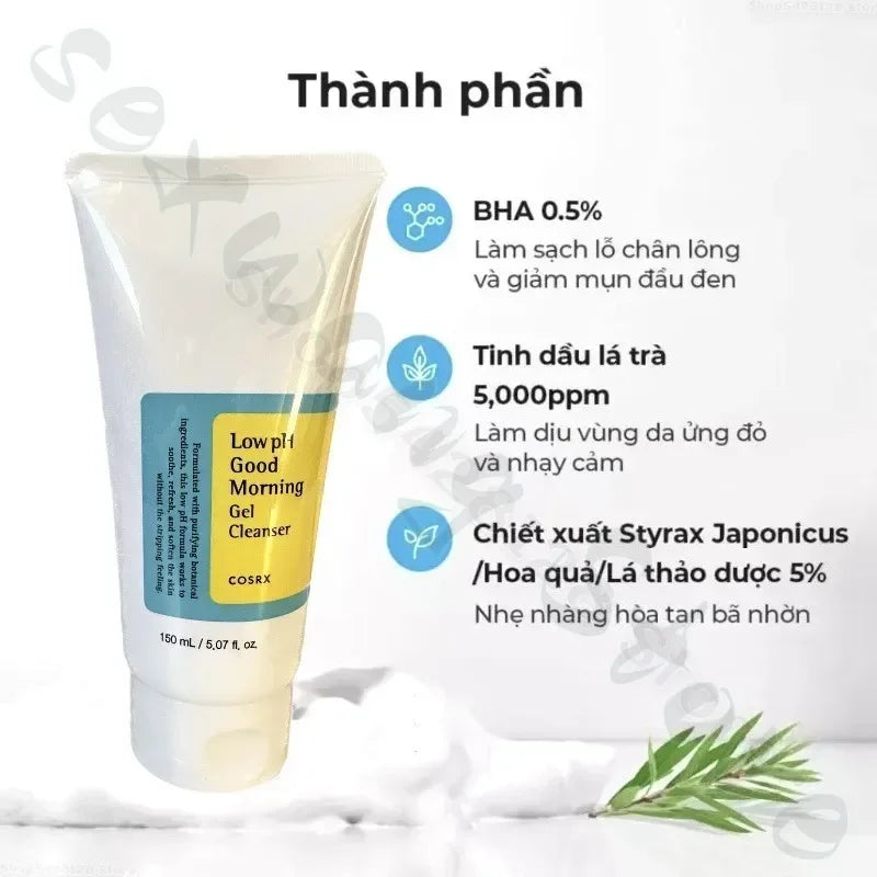COSRX Amino Acid Mild Moisturizing Cleanser – 150mL Deep Cleansing, Oil Control & Skin-Nourishing Low pH Facial Cleanser