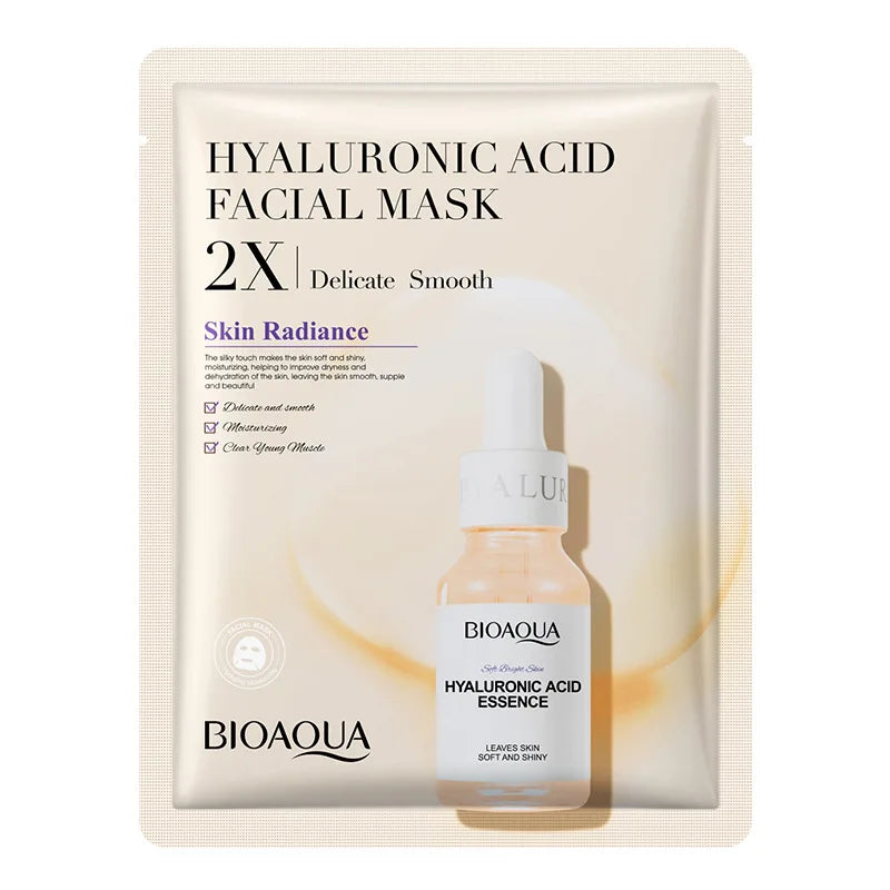 BIOAQUA Facial Mask Set - 20 Hydrating Sheet Masks with for Deep Moisture & Skin Revitalization: Centella / Collagen / Vitamin C / Hyaluronic Acid / Combo