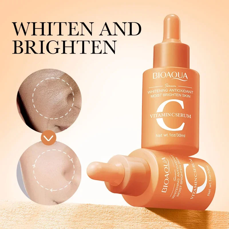 BIOAQUA Vitamin C, Retinol & Hyaluronic Acid Serum Set – Moisturizing, Brightening & Anti-Wrinkle