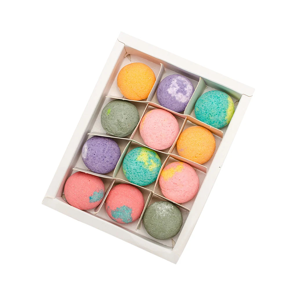 Aromatherapy Bath Bomb Set (12) – Stress Relief, Exfoliation & Skin Moisturizing