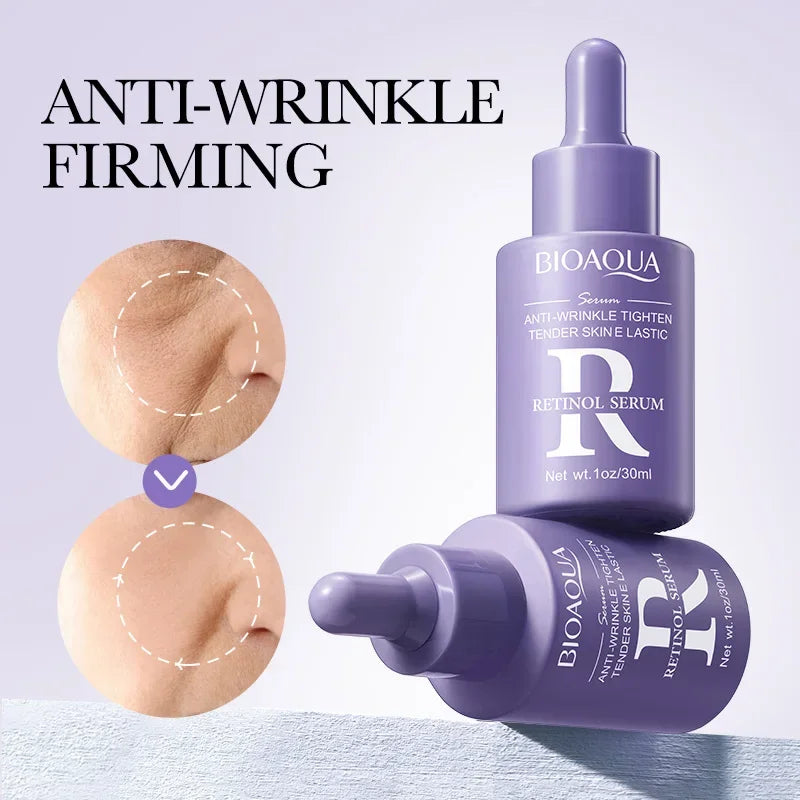BIOAQUA Vitamin C, Retinol & Hyaluronic Acid Serum Set – Moisturizing, Brightening & Anti-Wrinkle