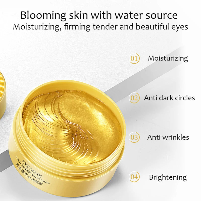 BIOAQUA Collagen Eye Mask – 60 Gel Patches for Moisturizing, Firming, and Dark Circle Reduction – Hydrating Eye Care Treatment²