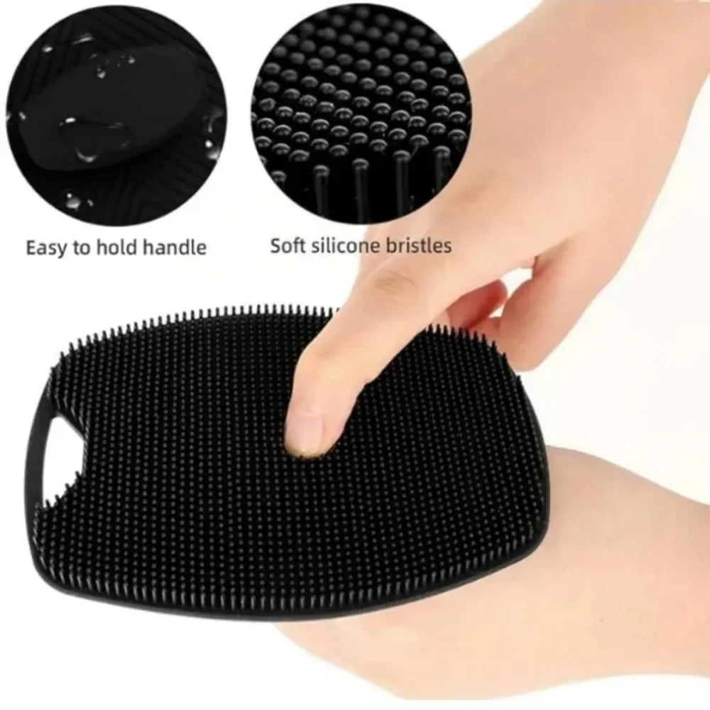 Soft Silicone Exfoliating Body Brush – Gentle Shower Scrubber & Massage Cleanser