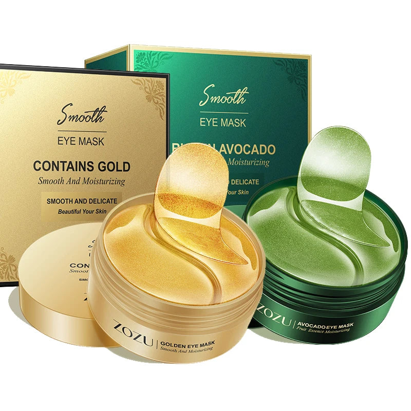 Zozu 120-Piece Avocado / Golden / Combo Collagen Eye Mask Set - Anti-Dark Circles, Eye Bag Reduction, Moisturizing & Firming Eye Patches