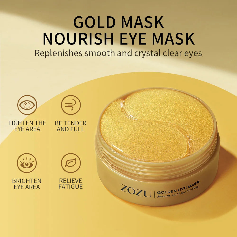 Zozu 120-Piece Avocado / Golden / Combo Collagen Eye Mask Set - Anti-Dark Circles, Eye Bag Reduction, Moisturizing & Firming Eye Patches