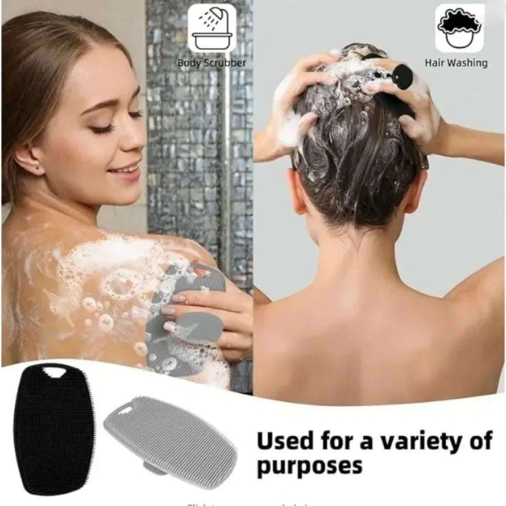 Soft Silicone Exfoliating Body Brush – Gentle Shower Scrubber & Massage Cleanser