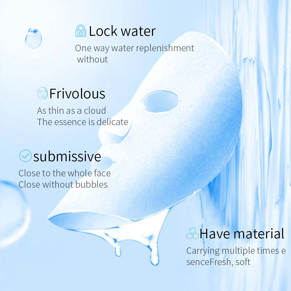 BIOAQUA Facial Mask Set - 20 Hydrating Sheet Masks with  for Deep Moisture & Skin Revitalization: Centella / Collagen / Vitamin C / Hyaluronic Acid / Combo 