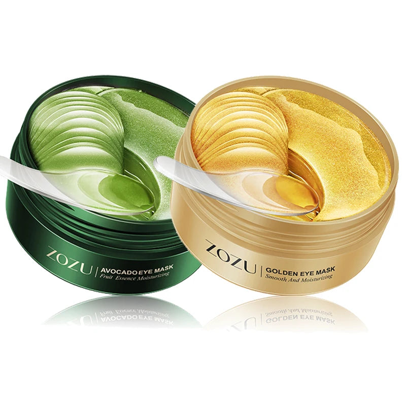 Zozu 120-Piece Avocado / Golden / Combo Collagen Eye Mask Set - Anti-Dark Circles, Eye Bag Reduction, Moisturizing & Firming Eye Patches